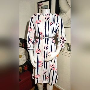 1960s Dead stock ( NWTs ) Sacony pink/red, white & blue dress.